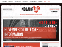 Tablet Screenshot of nolaforlife.org